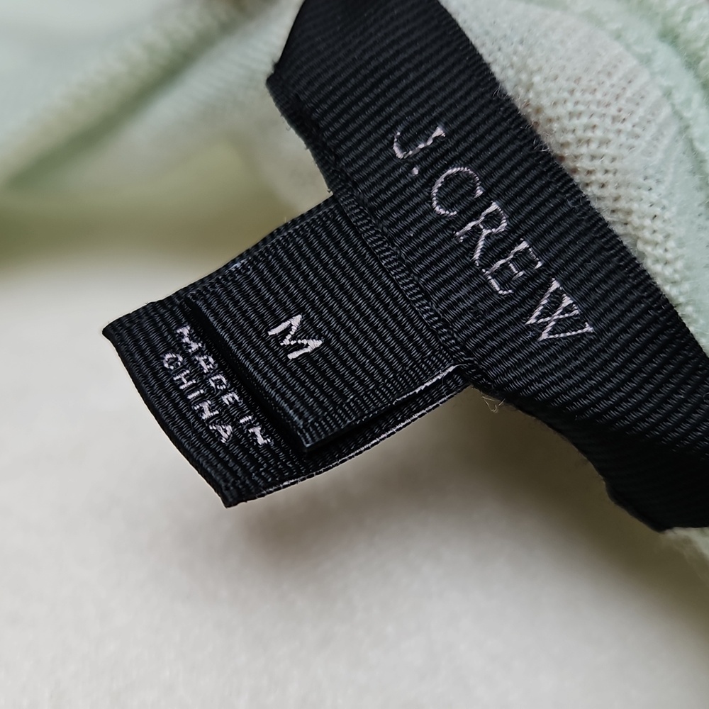 J. Crew Pale Light Green 100% Merino Wool Sweater - Picture 4 of 5